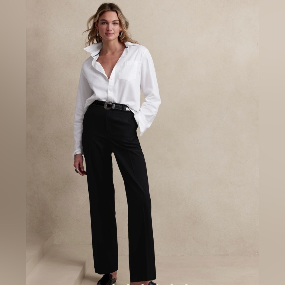 NWT! Banana Republic Black Sculpted Straight Pant 534987